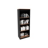 Estante De Livros Me4150 C/ 3 Prateleiras Amêndoa/preto - Tecno Mobili