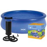 Piscina Inflavel 3.400 Litros Circular 270cm Pvc Com Bomba Manual Azul Mor