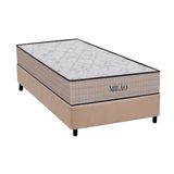 Cama Box Solteiro: Colchão Espuma D33 Orthoflex Milão Black + Base Crc Suede Clean (78x188)