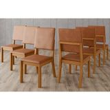 Kit 6 Cadeiras De Cozinha Milla Plus 6 Un Nature/courano/caramelo - Henn