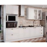 Kit Cozinha Modulada 5 Peças Americana (1aéreo+2balcões+1paneleiro+1complemento) S/pia Cz127 Branco - Henn