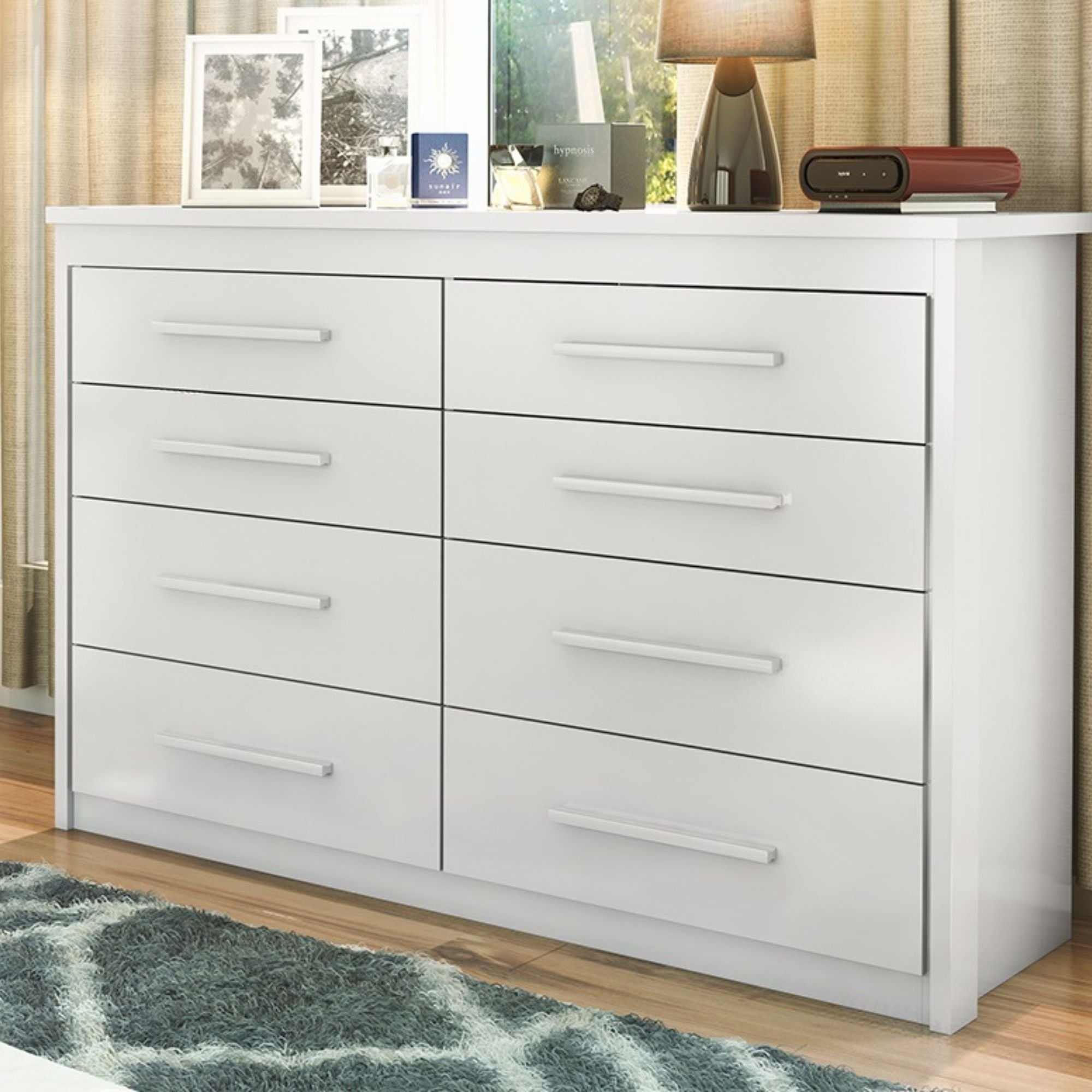 Cômoda 8 Gavetas Elegance Batrol Móveis Branco