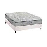 Cama Box Casal: Colchão Ortopédico Probel D45 Anatômico Guarda Costas Próextreme Plus + Base Crc Courano White (138x188)