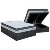 Cama Box Baú Queen: Colchão Espuma D45 Orthoflex D33 Matera Ml + Base Crc Suede Gray (158x198)