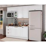 Kit Cozinha Modulada 7 Peças Americana (4aéreos+2balcões+1complemento) S/pia Cz142 Branco - Henn