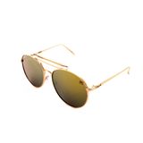 Oculos De Sol Aviador Premium Drop Me Dourado Espelhado Verde Claro