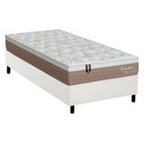 Cama Box Solteiro: Colchão Molas Masterpocket Ensacadas Orthoflex Sensitive + Base Crc Courano White (96x203)