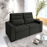 Sofá Retrátil E Reclinável 2 Lugares 230cm Charm Preto
