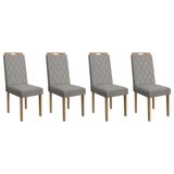 Kit 4 Cadeiras Sala Jantar 2cad153ea 4 Un Eucalipto/cinza Mesclado A031 - Kappesberg
