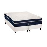 Cama Box Queen: Colchão Molas Masterpocket Ensacadas Polar Garnet + Base Crc Courano White (158x198)