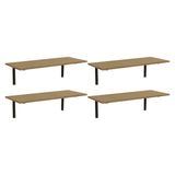 Multiuso Quarto Kit 4 Prateleiras Industrial Li009 21x72x29 Freijo/preto - Kappesberg