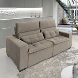 Sofá Retrátil E Reclinável 2 Lugares 220cm Essence Marrom
