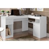 Mesa Computador Casal Nilo C/ 1 Porta E 1 Gaveta Branco - Caemmun