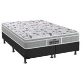Cama Box King: Colchão Ortopédico Probel D45 Anatômico Guarda Costas Próextreme Plus + Base Crc Suede Gray (193x203)