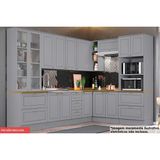 Kit Cozinha Modulada 10 Peças Americana (3aéreos+3balcões+2paneleiros+2complementos) C5p36 Cinza-henn