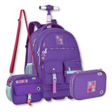 Mochila Carrinho Luluca Com Lancheira Térmica E Estojo Box