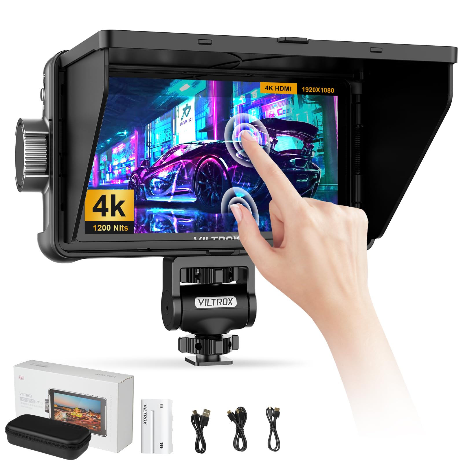 Monitor De Câmera Viltrox Dc550 5.5 Full Hd Hdmi 1200nit