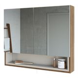Espelheira 2 Portas E Nicho 80 Cm Es8240 Mell Arenas Faem
