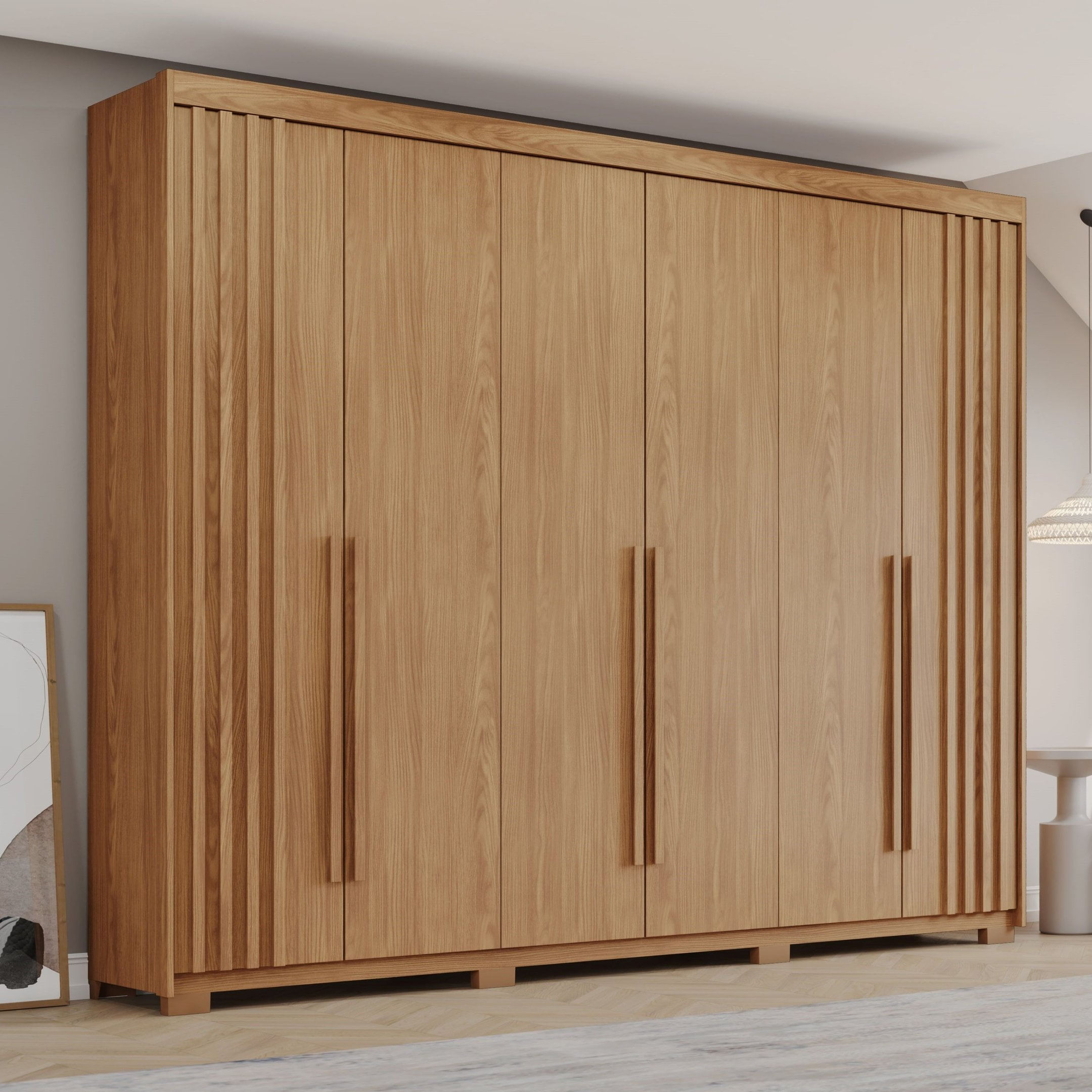 Guarda-roupa Casal 6 Portas 4 Gavetas Nathaniel Espresso Móveis Nature