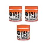 Gelatina Capilar Salon Line 550g Todecacho Linhaca-kit C/3un