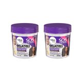 Gelatina Capilar Salon Line 400g Sos Cachos Super Oleos- 2un