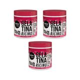 Gelatina Capilar Salon Line 550g Todecacho Ricino - 3un
