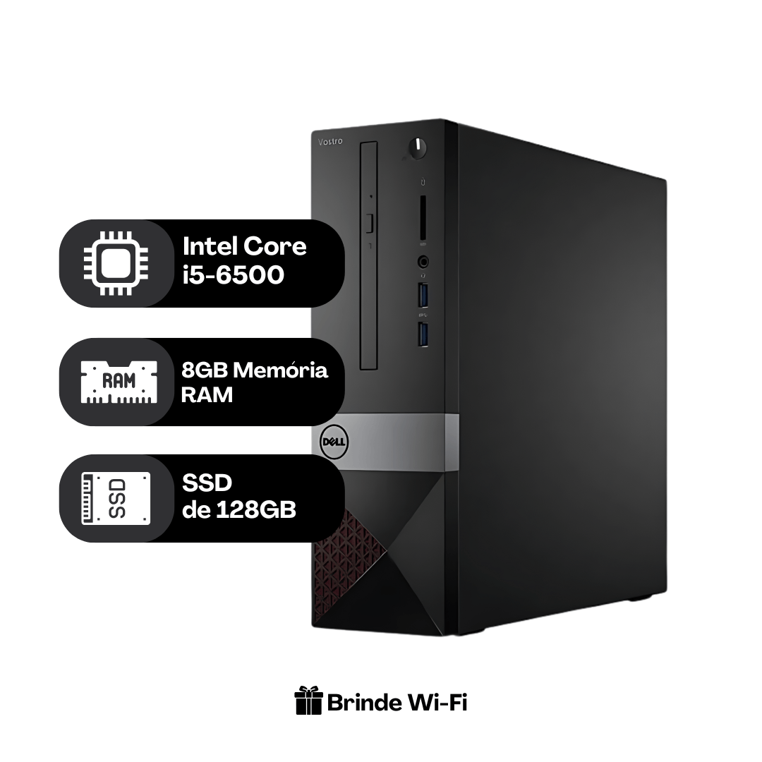 Computador Dell Vostro I5-6500 6° Ger 8gb Ssd 128 Windows 10