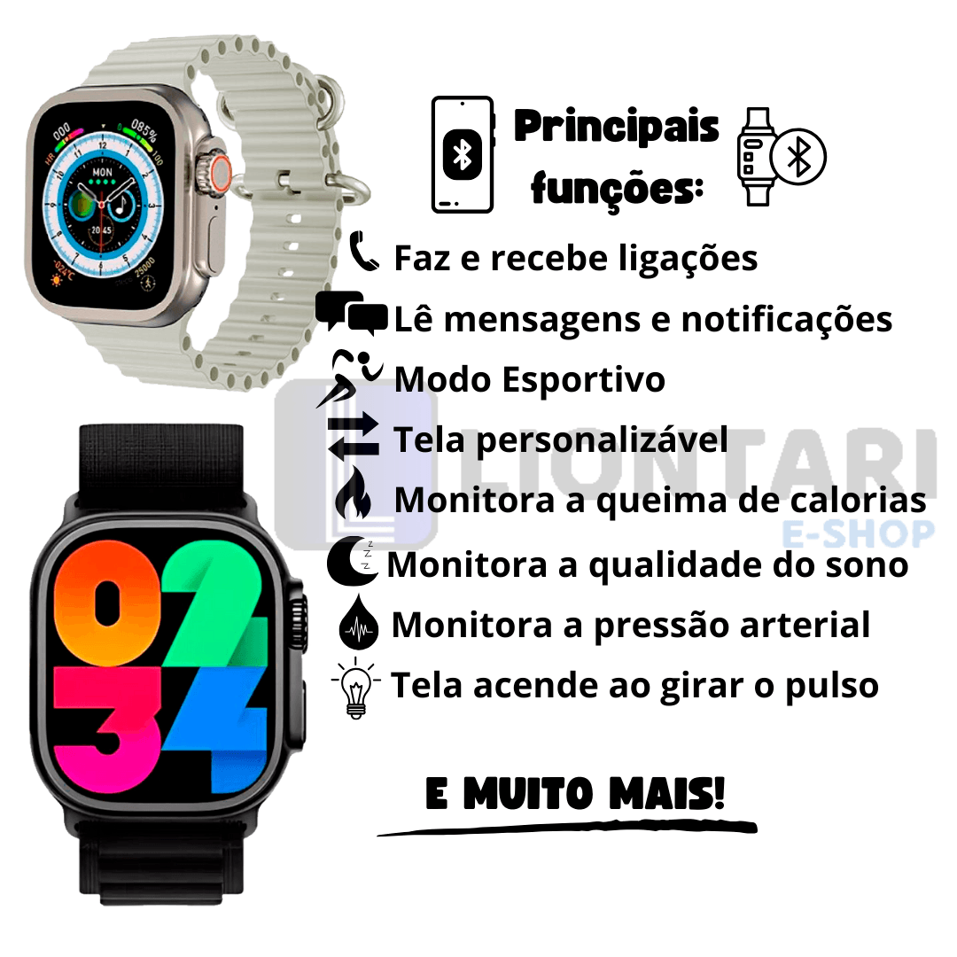 Smartwatch Hw Ultra Mini 2 Serie 9 Chat Gpt 41mm 7 Pulseiras - Carrefour
