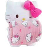 Pelúcia Com Manta Coral Fleece Turma Da Hello Kitty 100x75cm Hello Kitty Pink