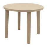 Mesa Tramontina Cassino 90 Cm Em Polipropileno Areia Tramontina