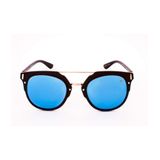 Oculos De Sol Drop Me Las Retro Acetato Preto Fosco Lente Flat Azul