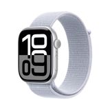 Apple Watch Series 10 Gps Caixa Prateada De Alumínio 46 Mm Pulseira Loop Esportiva Nuvem Azul