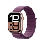 Apple Watch Series 10 Gps Caixa Cor De Ouro Rosa De Alumínio 42 Mm Pulseira Loop Esportiva Ameixa