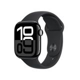 Apple Watch Series 10 Gps Caixa Preta Brilhante De Alumínio 42 Mm Pulseira Esportiva Preta M/g