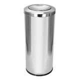 Lixeira Inox 50 Litros Tampa Meia Esfera