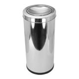 Lixeira Em Aço Inox Com Tampa Meia Esfera 22l