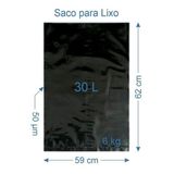 100 Sacos Para Lixo Preto Reforçado 30 Litros