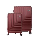Conjunto de Malas de Viagem Expansível em ABS IKA Flex, Cadeado TSA Rodas Duplas 2Pcs P/M Vermelha