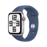 Apple Watch Se Gps + Cellular Caixa Prateada De Alumínio 44 Mm Pulseira Esportiva Denim M/g