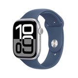 Apple Watch Series 10 Gps + Cellular Caixa Prateada De Alumínio 46 Mm Pulseira Esportiva Denim M/g