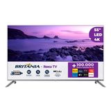 Smart Tv Dled 55 Ultra Hd Britânia 4k 55g7pr2cgb Roku Tv