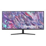 Monitor Samsung Viewfinity S5 34" WQHD, ultrawide, 100Hz, 5ms, HDR10, HDMI, DP, FreeSync, Game Mode, preto