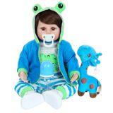 Bebê Reborn Menino Girafinha 100% Silicone