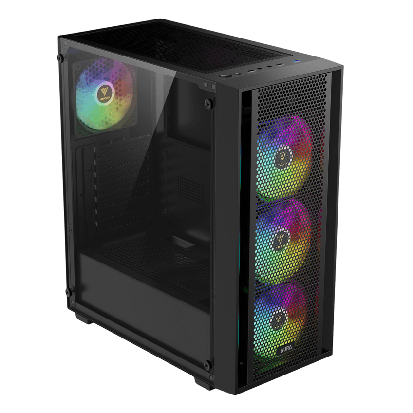 Gabinete Gamer Gamdias Aura Gc2 Elite Argb 4 Fans Midtower Atx Preto - Aura Gc2 Elite Argb - imagem 4