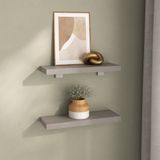 Kit De Prateleiras Elan 300x100x25 Com Suporte Organização Decoração Gianduia