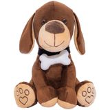 Pelucia Cachorro Thomas Chocolate 25cm Santa Klaus