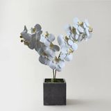 2 Folhagens Artificiais De Orquídeas Branca Perfeitas Para Arranjos E Ornamentação De Estilo Rústico