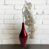 1 Haste De Orquídeas Artificiais Branca Realista Para Vasos E Arranjos Com Decoração Sofisticada