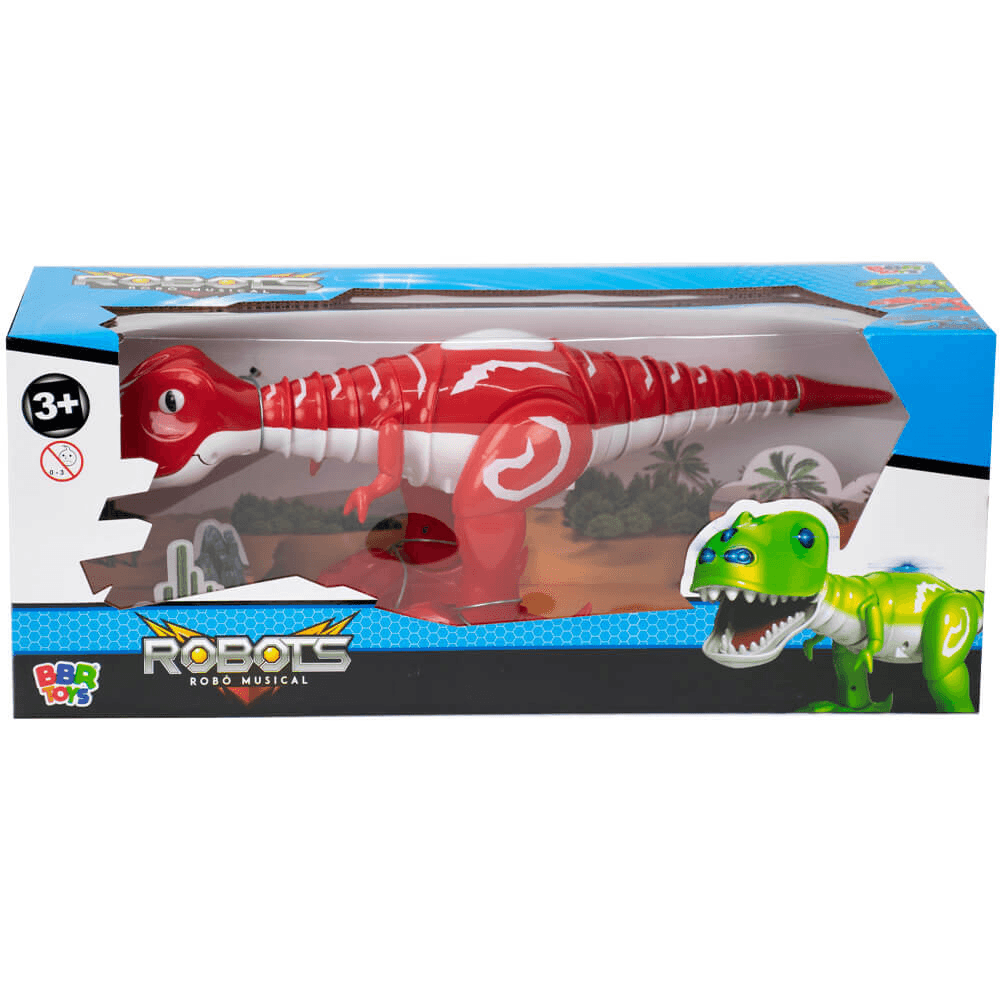 Robo Dino Musical Com Som Luz E Movimento Bbr