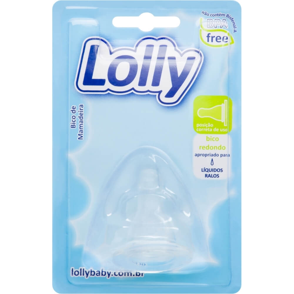 Bico Para Mamadeira De Silicone Regular Blister Com 1 Unidade Lolly